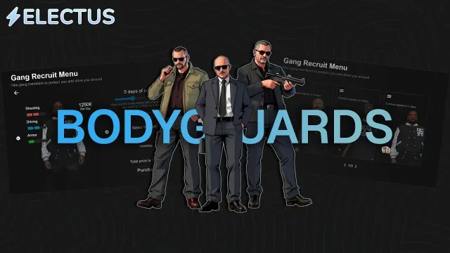 Electus Bodyguard Script | AI Backup & Gang Recruit | FiveM FiveM script preview
