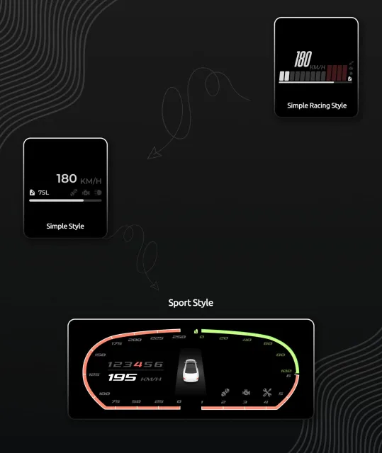 WAIS HUD V6 | Customizable FiveM HUD | 11 Styles & Car Menu FiveM script preview