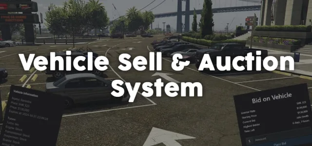 FiveM Vehicle Auction System | Direct Sale + Live Bids UI FiveM script preview