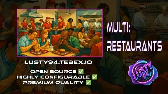 All in One Restaurant System: 14 MLOs and Crafting FiveM script preview