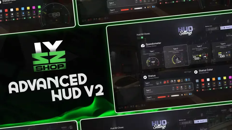 Free Advanced HUD V7 by 0Resmon FiveM script preview