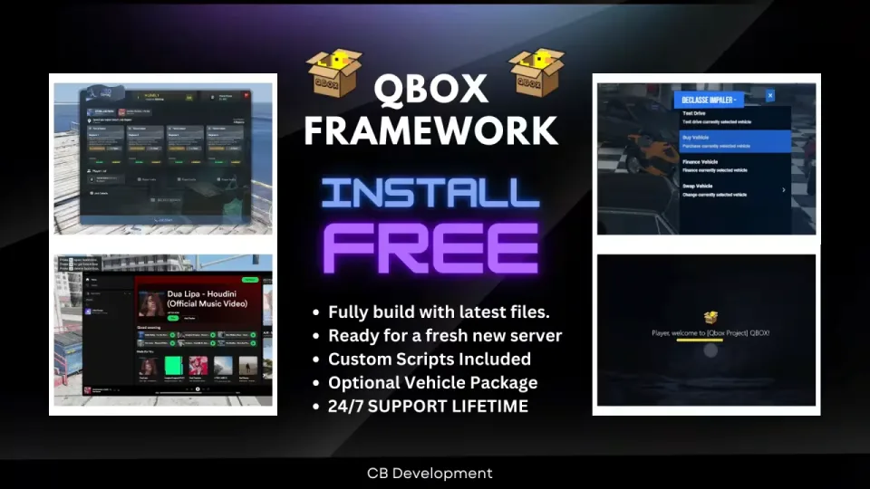 Full Custom Qbox Framework Base FiveM script preview