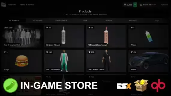 In-Game Tebex Store and Donation System FiveM script preview