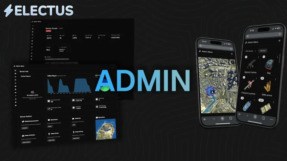Electus Browser Admin Menu FiveM script preview