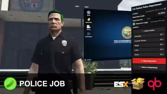 Pickle's Police Job With In-Game Department Creator FiveM script preview