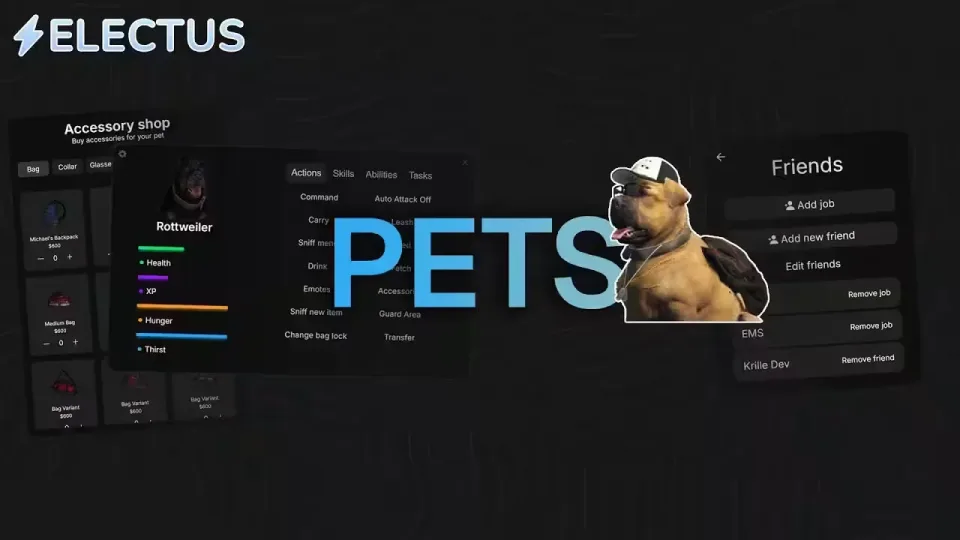 Electus Pets: Advanced FiveM Pet System FiveM script preview