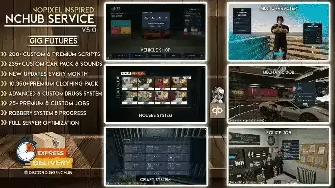 Premade QBCore V9 Server with 250+ Scripts FiveM script preview